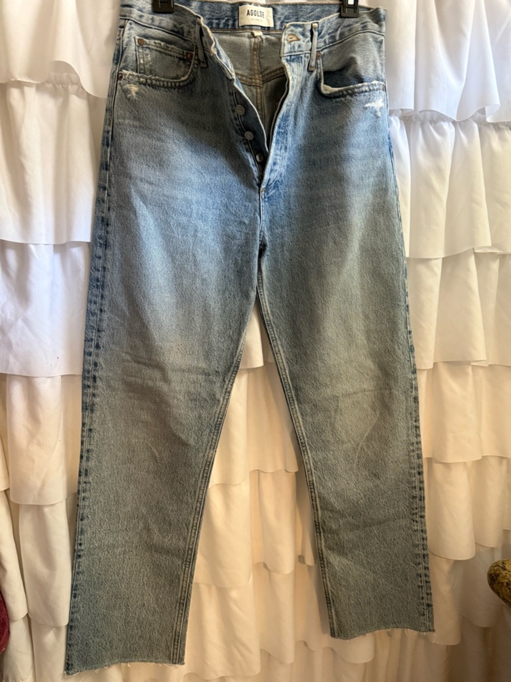 Agolde Relaxed Straight Light Blue Vintage Wash Jeans